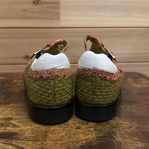 Aerogreen Size 7 Green & Orange Mary Jane Golfing Loafers - Picture 6 of 10